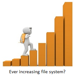 Ever increasing file system.